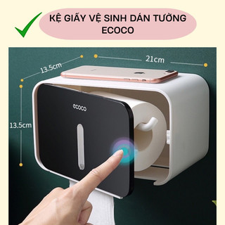 HỘP ĐỂ GIẤY VỆ SINH ECOCO E1903 DÒNG CAO CẤP DÍNH TƯỜNG CHẮC CHẮN