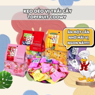  Kẹo Dẻo Trái Cây Top Fruit Hong Kong Gói 320G (Vị Xoài/ Tổng Hợp /Nho /Dâu) - Kẹo trái cây thơm ngon