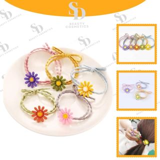 Dây thun cột tóc mẫu hoa cúc lớn sd5 - chun buộc tóc - thun buộc tóc