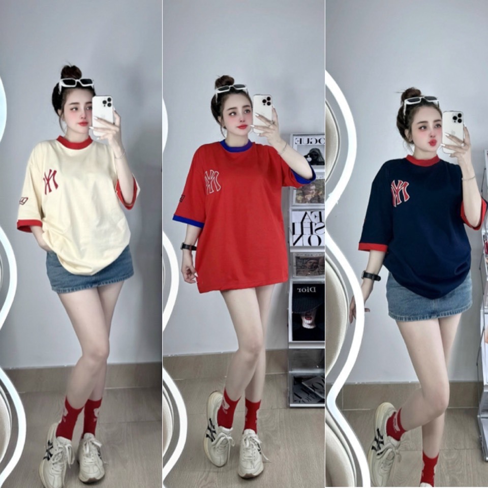 Áo thun viền chữ NY bigsize (60-90kg)