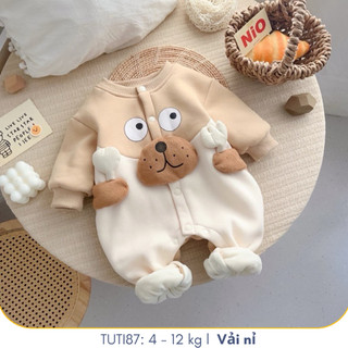 Bộ BodySuit liền thân hoạ tiết chú gấu xinh xắn cho Bé 2m-9m, TUTI87