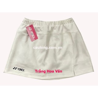 Váy cầu lông yonex 698 trắng hoa văn