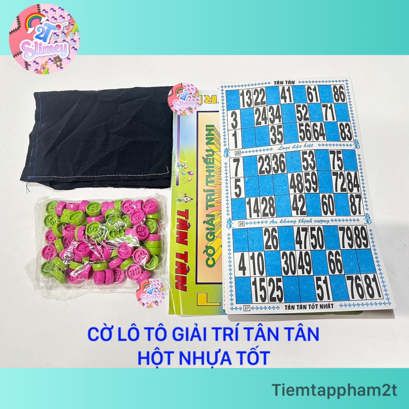 Lô tô số - Loto -  Lô tô hột nhựa mủ số lớn , Cờ Lô tô giải trí