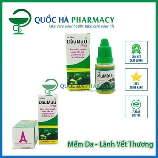 Dầu mù u Plus làm mềm da, giảm khô da chai 12ml - Thiên Khánh - Quốc Hà Pharmacy