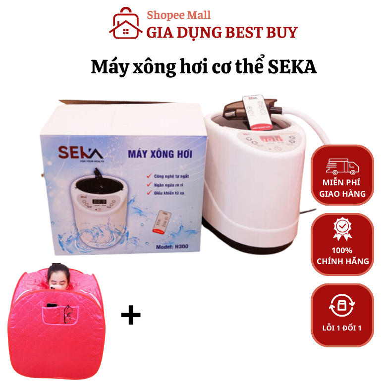 Combo nồi xông hơi điện Seka và lều xông hơi Seka tự bung, khử trùng toàn thân dùng cho gia đình, bảo hành 12 tháng