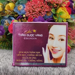 Kem mụn thâm sạm thảo dược vàng collagen 15g