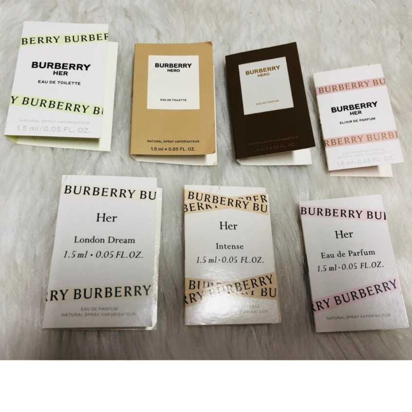 [CÓ BILL US] Sample mẫu thử Vial nước hoa Burberry Her Edp, Hero , Blossom, London Dream [1.5ml] chính hãng