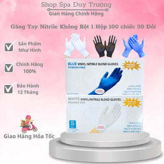 Găng Tay Đen , Bao Tay Cao Su Hộp 50 Đôi Dùng Cho Gia Đình Spa - Thẩm Mỹ - Salon Tóc