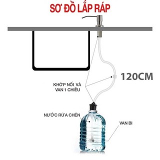 Bộ Vòi Nhấn Nước Rửa Chén Nối Bình Xà Bông Vòi Xịt Nước Gắn Chậu Rửa Chén Bát