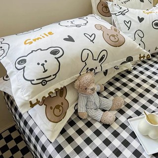 ( 2 chiếc ) Vỏ gối trần bông cotton poly dày dặn 45x65cm