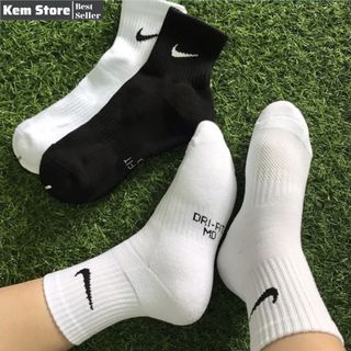 Tất thời trang-vớ naikiii cổ trung cao cấp chất liệu coton êm chân thấm hút mồ hôi