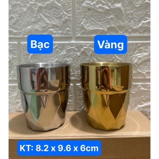 Ly inox 2 lớp #304 giữ nhiệt cao cấp hạt kim cương