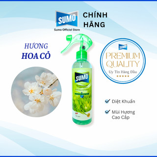 Nước hoa xịt phòng sumo 350ml hương hoa cỏ xịt phòng khử mùi, hỗ trợ ngăn ngừa ẩm mốc