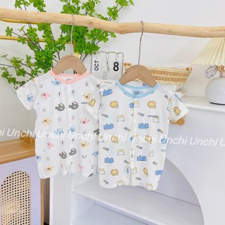 Body cộc sơ sinh Unchi vải thun lạnh mềm, mát cho bé 3-9kg