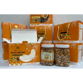 Hạt điều rang muối đã tách vỏ - Hũ 450g