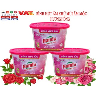 Bộ 3 bình hút ẩm khử mùi ẩm mốc hando 200g-450ml