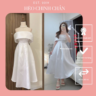 Đầm Tafta Trễ Vai Dáng Dài Đi Tiệc Hèo Chinh Chắn