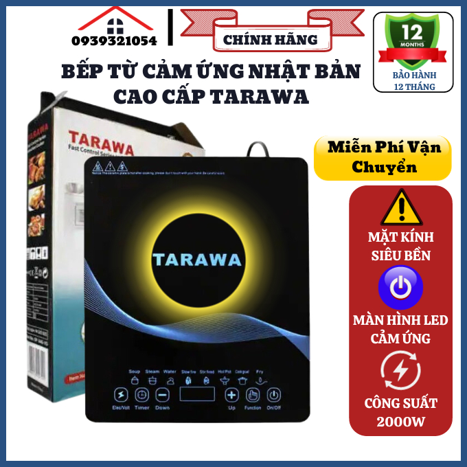 [Freeship-thanh lí] Bếp từ điện đơn TARAWA NHẬT BẢN cảm ứng, Bếp điện từ cao cấp công suất lớn 2200w, Bếp từ đơn