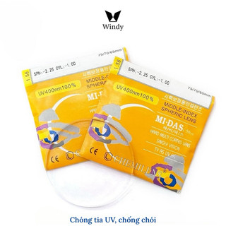 Tròng kính cận loạn có độ Windy mắt kính chống ánh sáng xanh, đổi màu đi nắng, chống xước, râm cận chống tia UV400