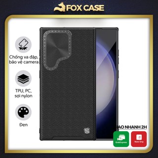 Ốp S24 Ultra Nillkin Textured Prop sang trọng và cao cấp, chất liệu sợi nylon, bảo vệ camera, chống va đập - Fox Case