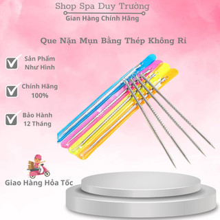 Que nặn mụn , Cây nặn mụn hai đầu bằng thép không rỉ