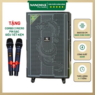 Loa kéo nanomax gt-2024 bass 50cm công suất 820w karaoke bluetooth