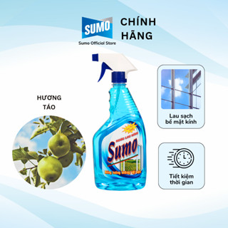 Nước Lau Kính Sumo 850ml Hương Táo Xanh Dương  Hương Táo Lau Kính Ô Tô Kính Hai Mặt Hồ Cá