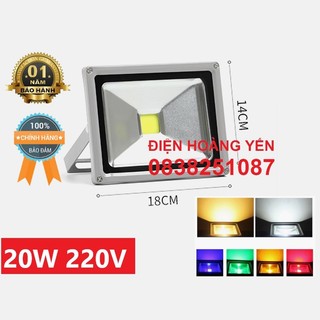 Đèn pha led RGB 20w đổi màu tự động