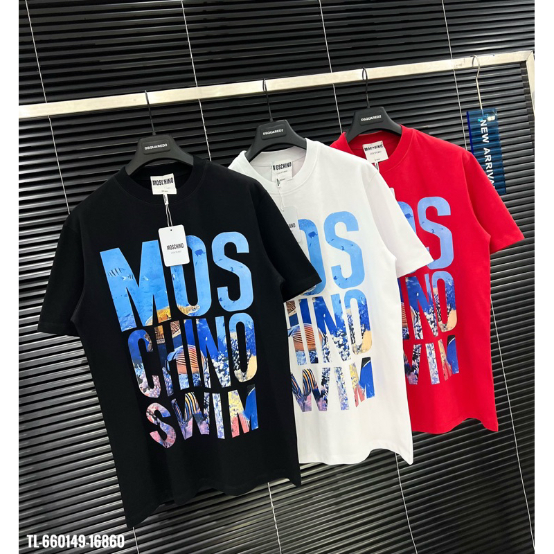 🔥Hot🔥Áo thun Moschino in chữ màu thiết kế hot trend Nam nữ New 2024