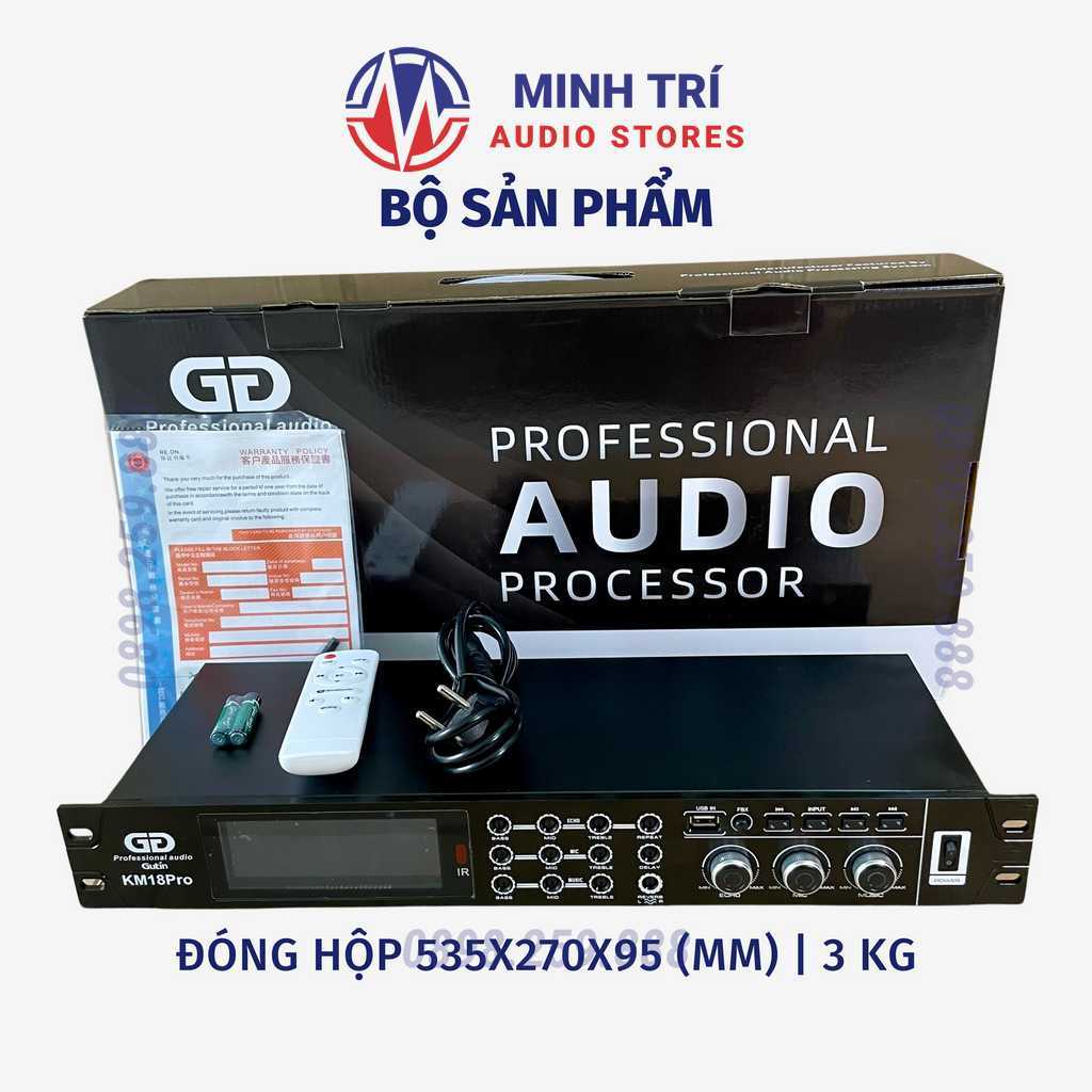 Vang Cơ Gutin Lai Số KM18Pro Chống Hú - Bluetooth - Optical, Vang Cơ Karaoke Gutin Chip Âm Thanh Số - Minh Trí Audio