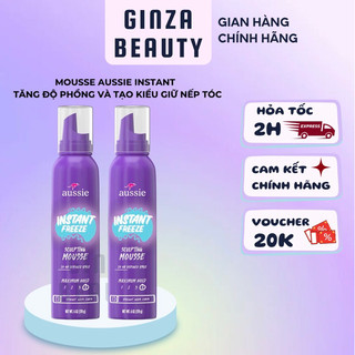 Mousse Aussie Instant giữ nếp phồng tóc, keo xịt tạo kiểu dưỡng tóc Aussie 170g