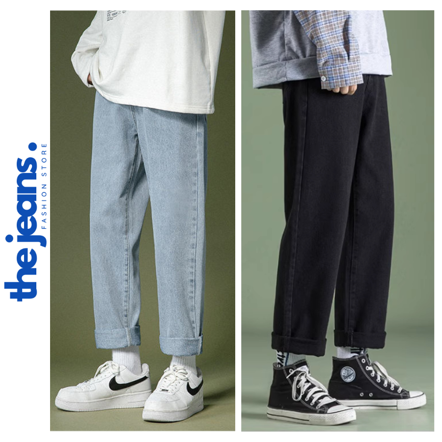 Quần Jean Nam Ống Suông Baggy Chất Vải Dày Dặn 3 Màu T1 The Jeans