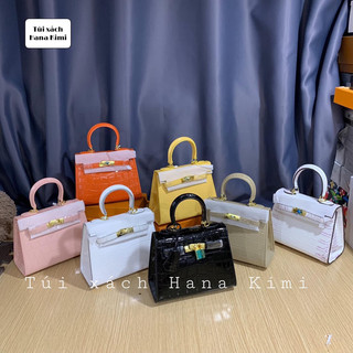 Túi xách nữ Hana Kimi da rắn size 20 FULL BOX - Tặng khăn lụa thắt nơ