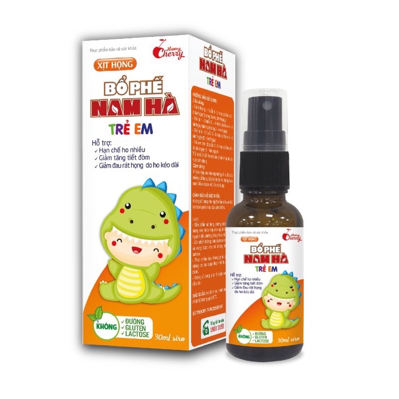 Xịt Họng Bổ Phế Nam Hà giúp giảm ho, giảm đờm và đau rát họng (lọ 30ml)