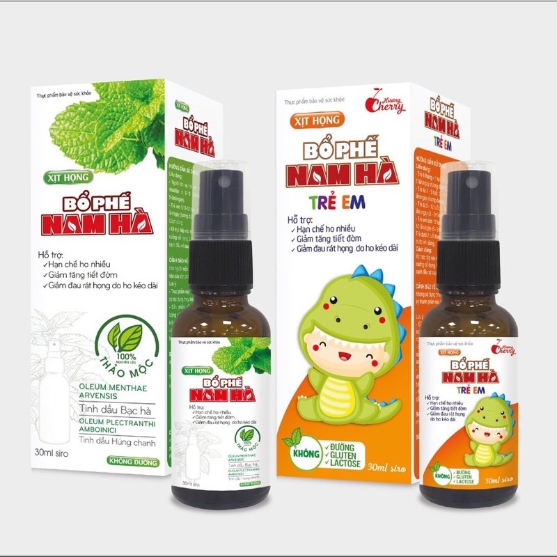 Xịt Họng Bổ Phế Nam Hà giúp giảm ho, giảm đờm và đau rát họng (lọ 30ml)