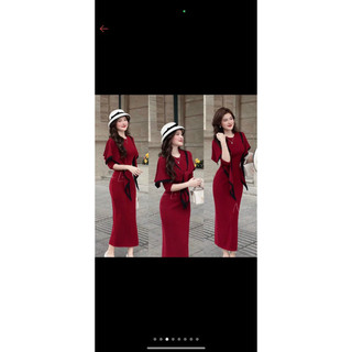 Đầm kiểu kèm khăn mẫu mới hottren