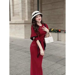 Đầm kiểu kèm khăn mẫu mới hottren