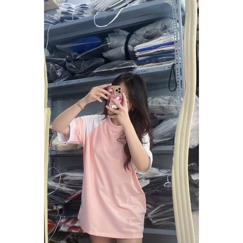 TEE THORME PHỐI TAY HỒNG