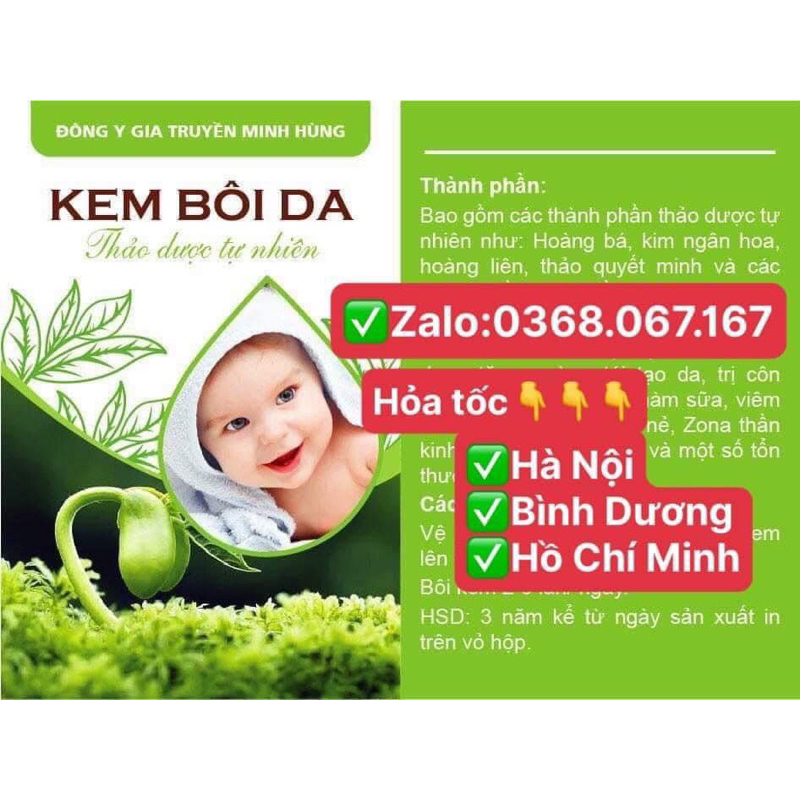 sỉ 10 kem mỡ minh hùng (sỉ nhắn z.a.l.o)