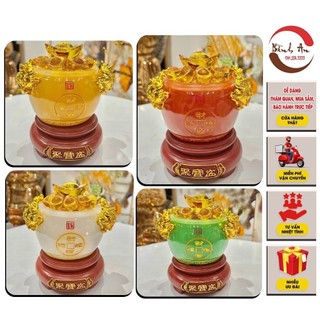 Bát tụ bảo ngọc chiêu tài chiêu lộc nhiều màu - phong thủy bình an