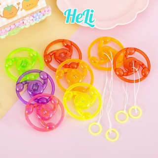 Đồ chơi con quay đĩa bay có dây và đèn led phát sáng nhiều màu