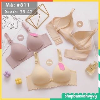Combo 3 áo lót bầu và sau sinh Viền Sóng 811, chất lụa tăm mềm mịn, không gọng, thấm hút mồ hôi tốt, hàng loại 1