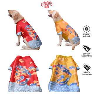 Quin pet Áo dài cho chó to chất liệu vải nhung, áo dài cho chó lơn