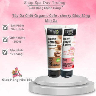 Tẩy Da Chết Organic Cafe , cherry Giúp Sáng Mịn Da ( Chính Hãng )