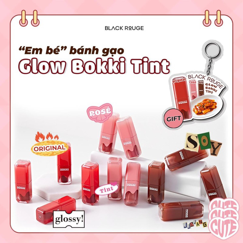 [Tặng Sticker] Son tint bóng BlackRouge Glow Bokki Tint