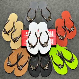  Dép kẹp nữ xỏ ngón charm nơ lệch đế cao su mũi tròn nhiều mẫu lựa chọn thời trang 