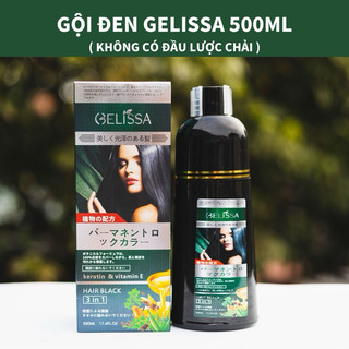 Dầu gội phủ bạc GELISSA 500ml 400ml nhật bản - Lược nhuộm tóc thông minh đen nâu thảo dược tự nhiên an toàn