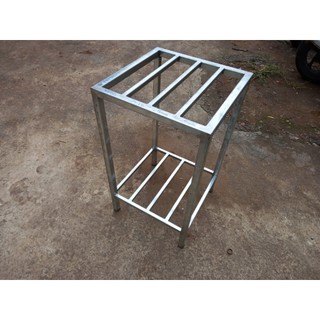 Đôn sắt 2 tầng mặt vuông 40x40cm, Cao cm, 3 nan, thép 25x25mm, mạ kẽm sơn tĩnh điện