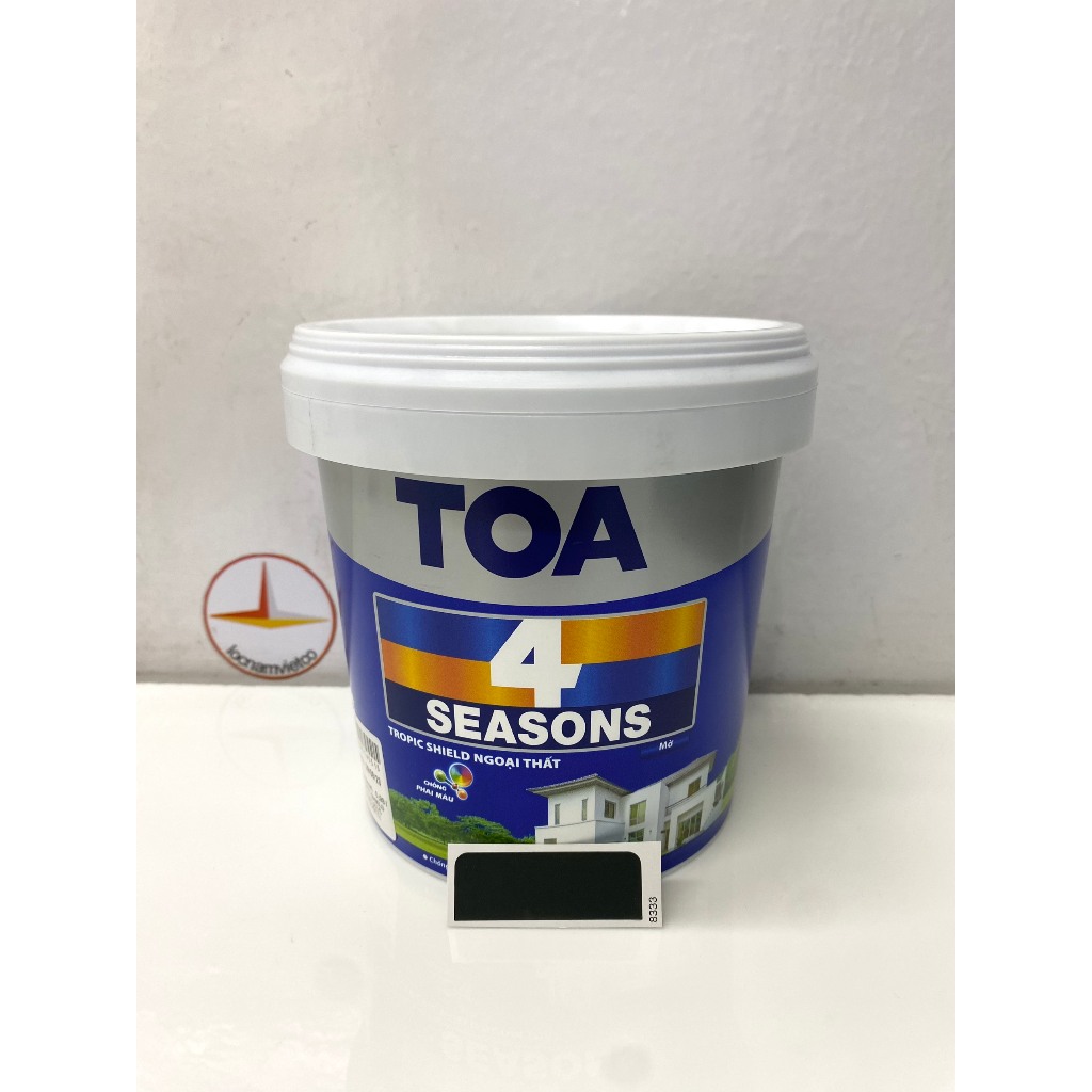 Sơn phào chỉ trong và ngoài nhà Toa 4 Season Tropic Shield màu đen 8333 (D) _1L