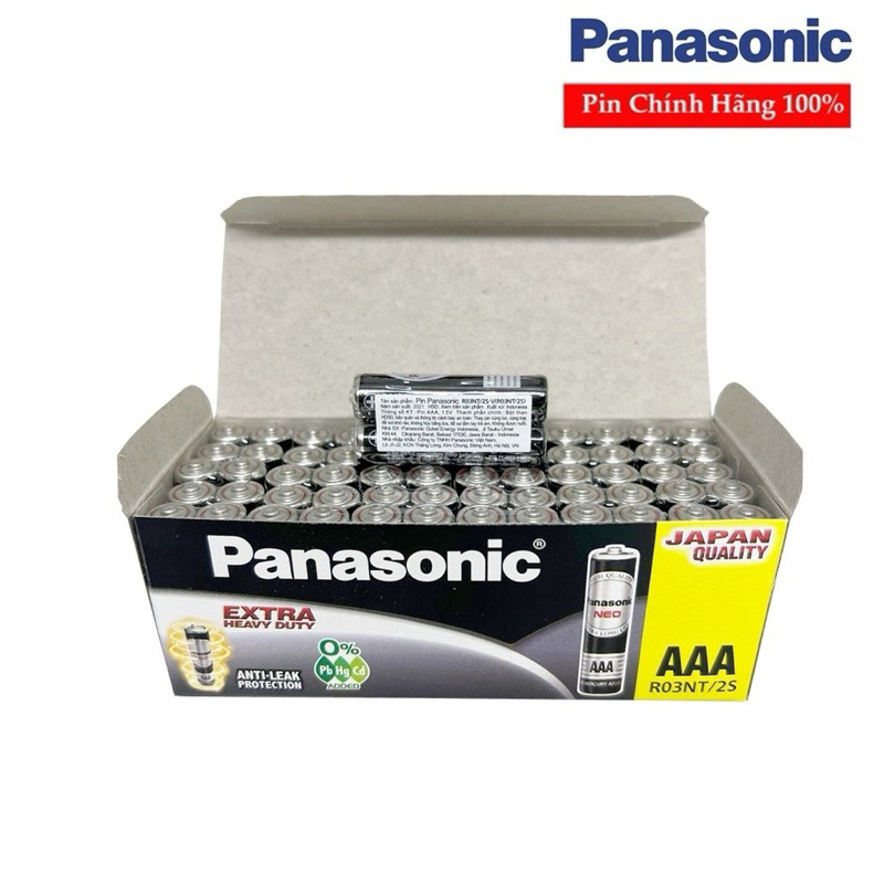 Hộp Pin AAA 1,5V Panasonic R03NT/2S - Hàng chính hãng